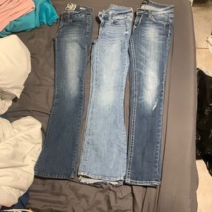 Bootcut jeans dark and light